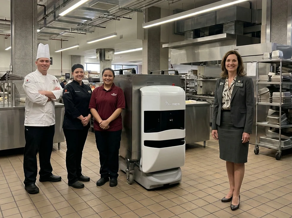 Aethon mobile robot in food service