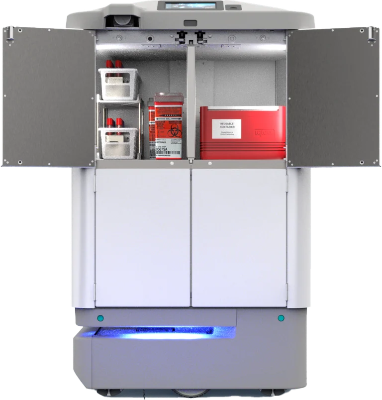 Mobile robot for laboratory logistics